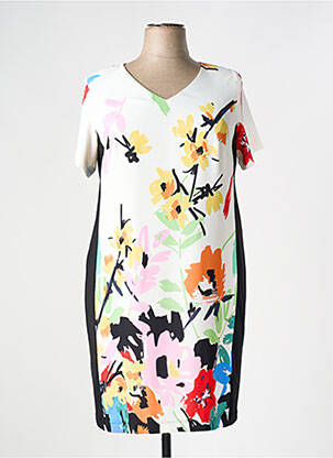 Robe mi-longue blanc ARONA pour femme