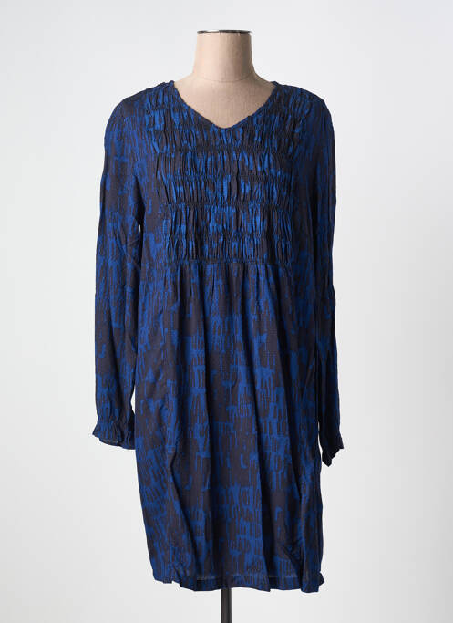 Robe mi-longue bleu CISO pour femme