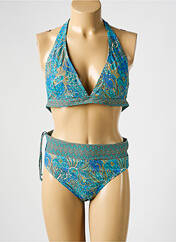 Maillot de bain 2 pièces bleu LAGON BLEU pour femme seconde vue