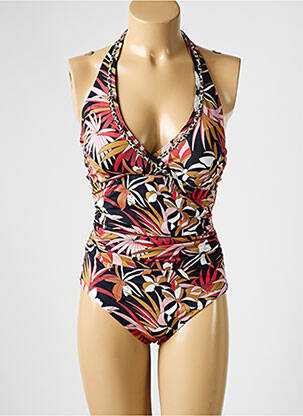 Maillot de bain 1 pièce imprimé fantaisie haut soutien-gorge moulé noir OLYMPIA femme