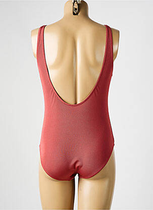 Maillot de bain 1 pièce stretch rouge JANINE ROBIN femme