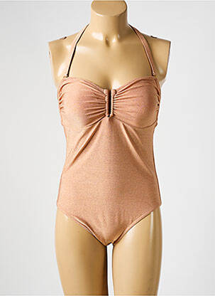 Maillot de bain 1 pièce stretch haut soutien-gorge moulé orange BLUELOBSTER femme