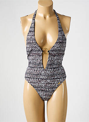 Maillot de bain 1 pièce stretch noir BANANA MOON femme