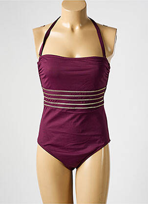 Maillot de bain 1 pièce haut bandeau haut bandeau violet BLUELOBSTER femme
