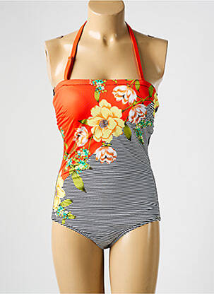 Maillot de bain 1 pièce haut bandeau haut bandeau orange SUN PLAYA femme