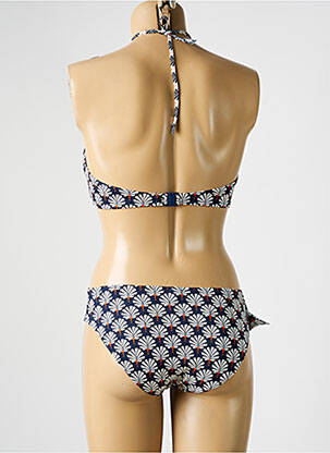 Maillot de bain 2 pièces stretch haut bandeau bleu TESSY femme