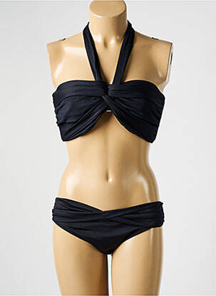Maillot de bain 2 pièces stretch haut triangles noir SEAFOLLY femme