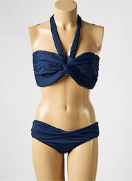 Maillot de bain 2 pièces stretch haut triangles bleu SEAFOLLY femme