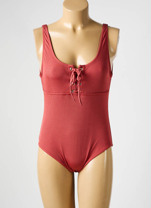 Maillot de bain 1 pièce rouge JANINE ROBIN pour femme