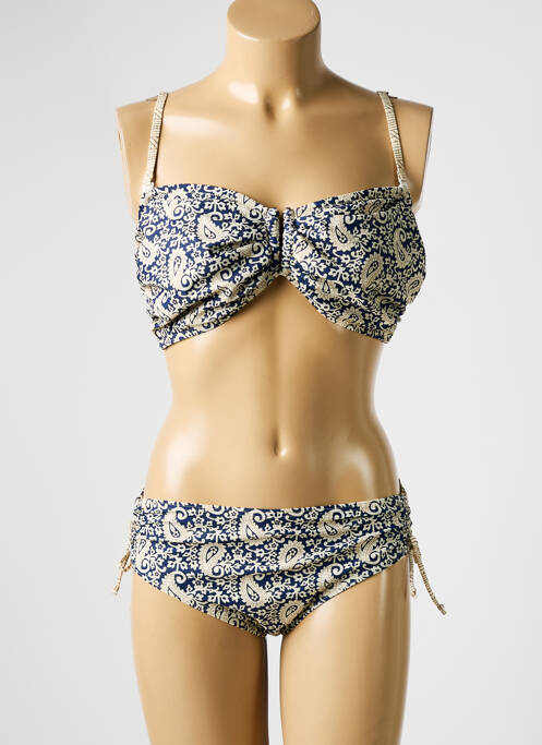 Maillot de bain 2 pièces bleu LAGON BLEU pour femme