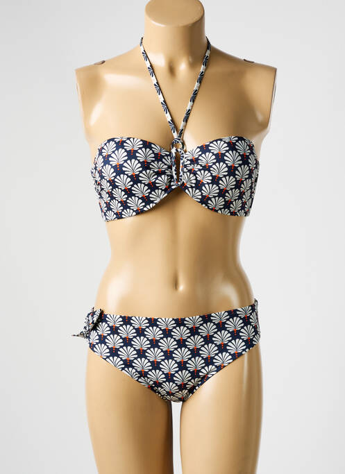 Maillot de bain 2 pièces bleu TESSY pour femme