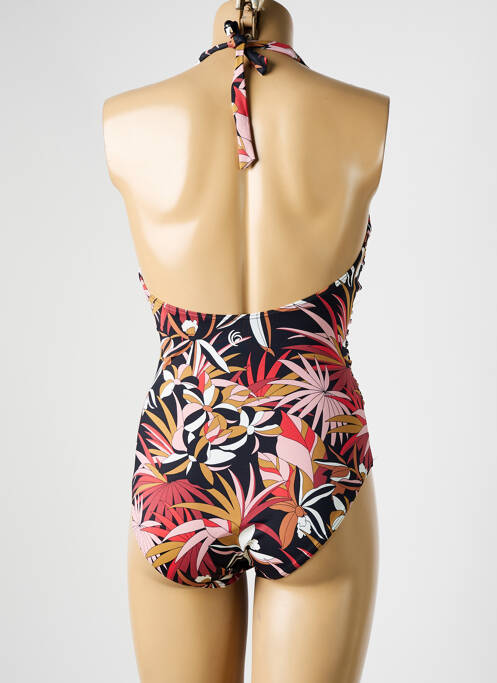 Maillot de bain 1 pièce imprimé fantaisie haut soutien-gorge moulé noir OLYMPIA femme