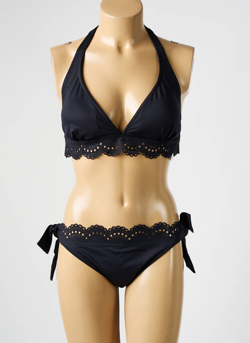 Maillot de bain 2 pièces stretch haut soutien-gorge moulé noir BLUELOBSTER femme