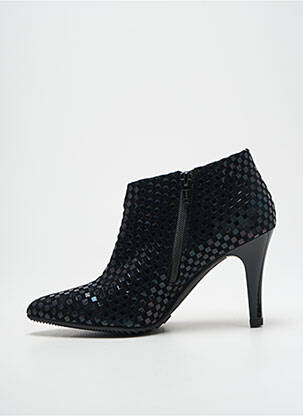 Bottines/boots tissage satiné talon de 7 à 9cm noir BRUNATE femme