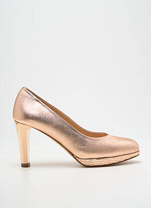 Escarpins tissage satiné talon de 7 à 9cm rose Ô TALONS GRANVILLE femme
