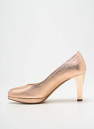 Escarpins tissage satiné talon de 7 à 9cm rose Ô TALONS GRANVILLE femme