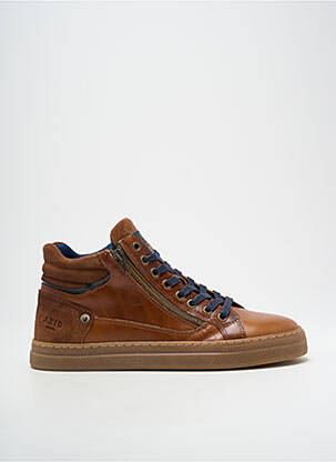 Baskets fermeture zip et lacets bout rond marron ARID homme