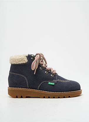 Bottines/boots fermeture zip et lacets bout rond bleu KICKERS garcon