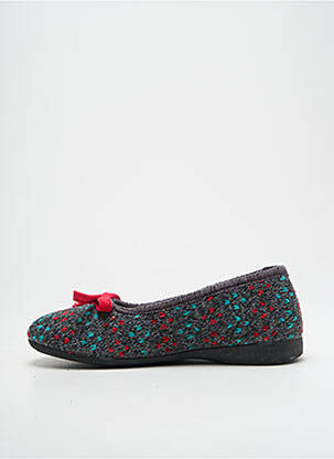 Chaussons/pantoufles bout rond talon plat jusqu'à 3cm gris ZEL'S femme
