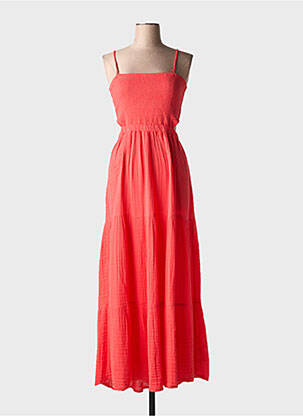 Robe longue coupe évasée fines bretelles rouge RIP CURL femme