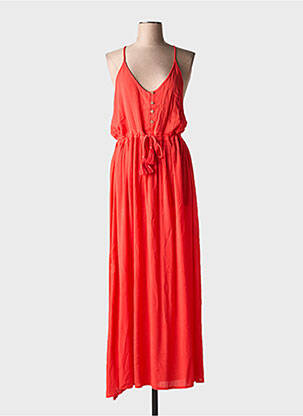Robe longue coupe évasée fines bretelles rouge RIP CURL femme