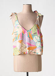 Top imprimé fantaisie fines bretelles orange RIP CURL femme