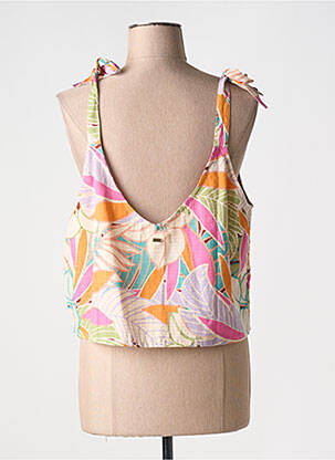 Top imprimé fantaisie fines bretelles orange RIP CURL femme