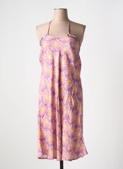 Robe mi-longue violet NEKANE femme