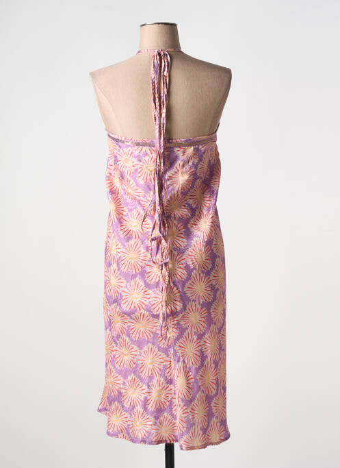 Robe mi-longue violet NEKANE femme