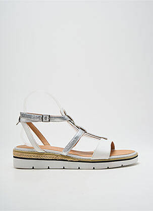 Sandales/nu pieds matière lisse talon de 4 à 6cm argent EMILIE KARSTON femme