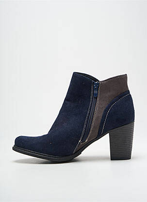 Bottines/boots fermeture zippée talon de 7 à 9cm bleu DELIRES DE FILLE femme