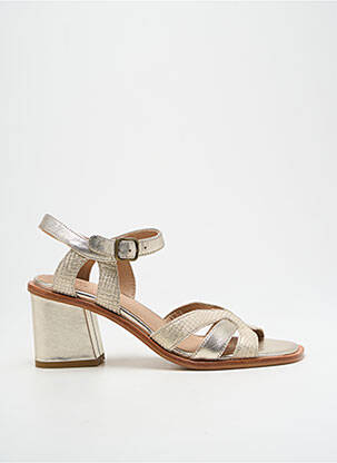Sandales/nu pieds matière lisse talon de 4 à 6cm or EMILIE KARSTON femme