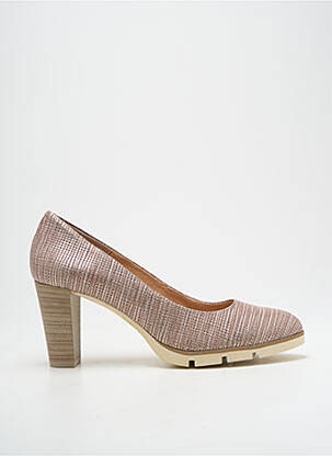 Escarpins tissage satiné talon de 7 à 9cm beige KARSTON femme