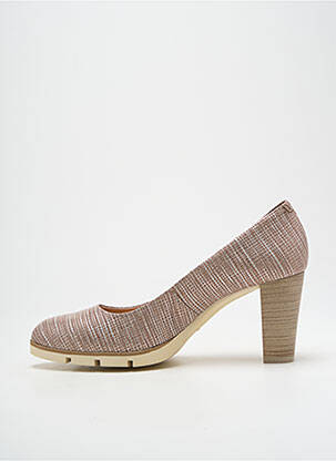 Escarpins tissage satiné talon de 7 à 9cm beige KARSTON femme