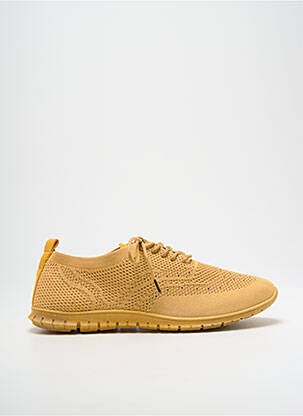 Baskets semelle amovible talon plat jusqu'à 3cm jaune ALTEX femme