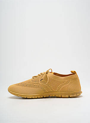 Baskets semelle amovible talon plat jusqu'à 3cm jaune ALTEX femme