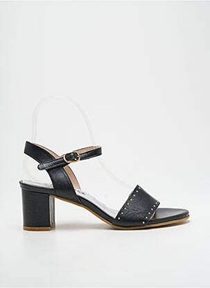 Sandales/nu pieds matière lisse talon de 4 à 6cm noir MYMA femme