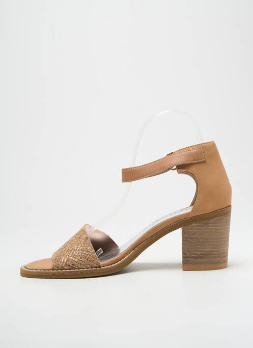 Sandales/Nu pieds beige MYMA pour femme