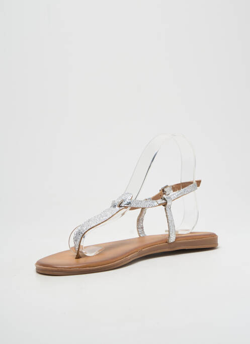 Tongs argent FLANCH pour femme