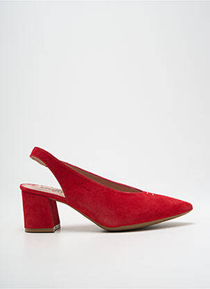 Escarpins nubuck talon de 4 à 6cm rouge DORKING femme