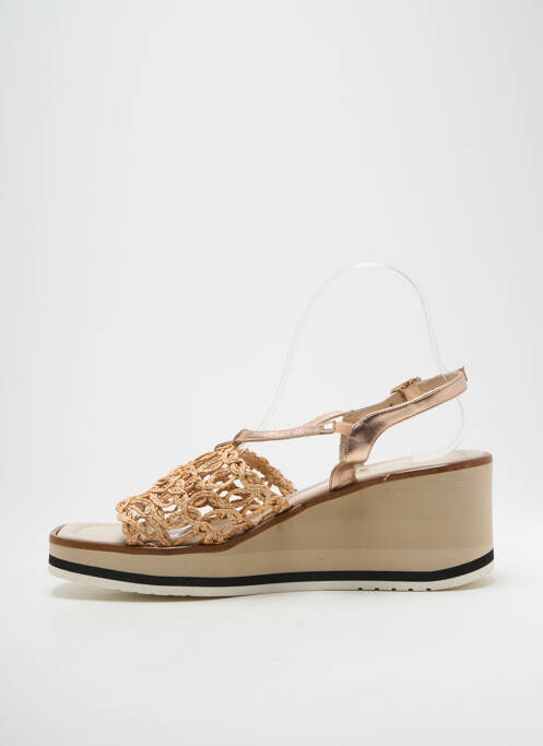 Sandales/Nu pieds beige DANSI pour femme