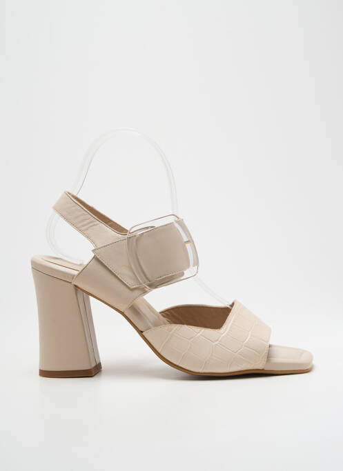 Sandales/Nu pieds beige DANSI pour femme