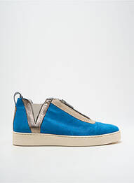 Baskets nubuck talon plat jusqu'à 3cm bleu VADDIA femme