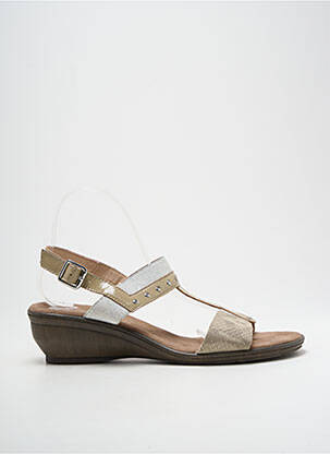 Sandales/nu pieds matière lisse talon de 4 à 6cm beige SWEET femme