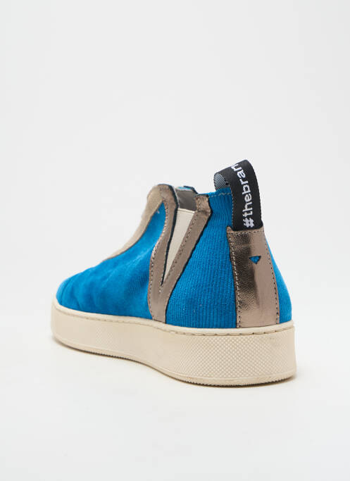 Baskets nubuck talon plat jusqu'à 3cm bleu VADDIA femme