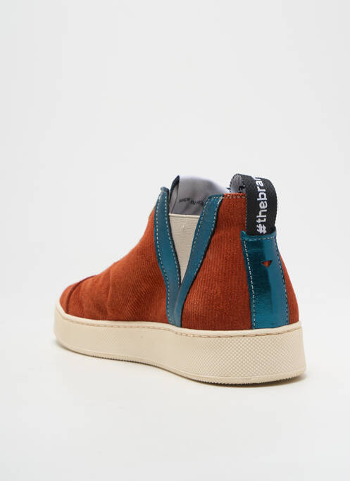 Baskets nubuck talon plat jusqu'à 3cm marron VADDIA femme