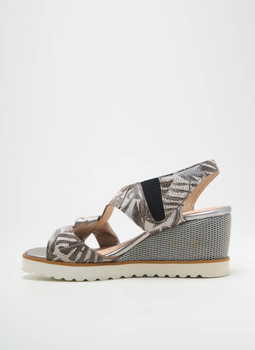 Sandales/Nu pieds argent FOLLIA DOLCE pour femme