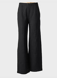 Pantalon droit taille élastique noir CREAM femme