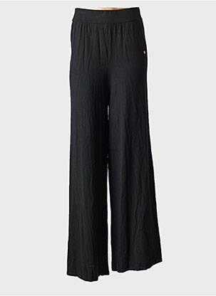 Pantalon droit taille élastique noir ABACA femme