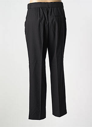 Pantalon droit fermeture zippée sous rabat avec crochet noir CREAM femme